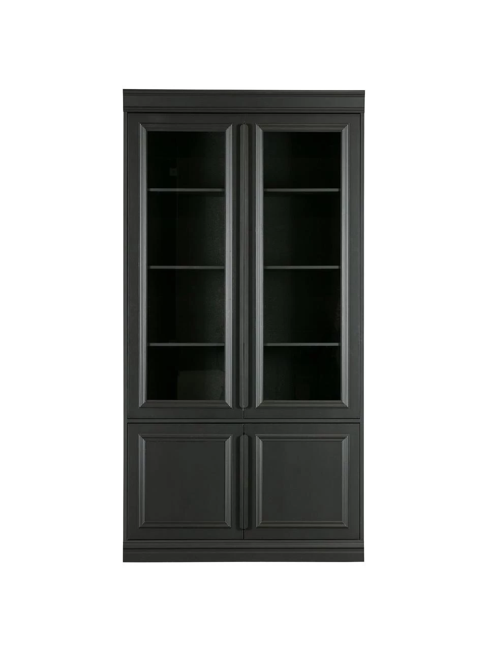 Schwarzer Vitrinenschrank Organize, B 110 x H 215 cm 6 Schwarzer Vitrinenschrank Organize, B 110 x H 215 cm – Bild 4