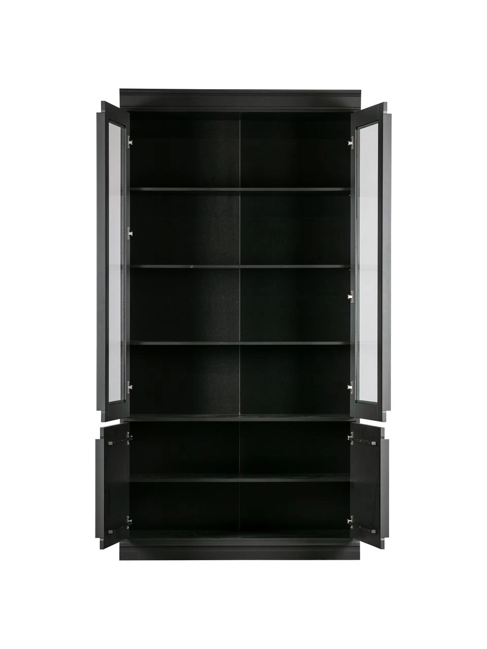 Schwarzer Vitrinenschrank Organize, B 110 x H 215 cm 7 Schwarzer Vitrinenschrank Organize, B 110 x H 215 cm – Bild 5