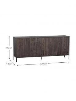 Sideboard Avourio mit geriffelter Front aus Eschenholz, 4-türig, B 200 x H 85 cm 10 Sideboard Avourio mit geriffelter Front aus Eschenholz, 4-türig, B 200 x H 85 cm -Esszimmer Verkäufe Sideboard Avourio mit geriffelter Front aus Eschenholz 4 turig 2