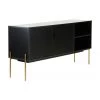 Westwing Collection Sideboard Jesper mit Türen in Schwarz, B 160 x H 80 cm -Esszimmer Verkäufe Sideboard Jesper mit Turen in Schwarz