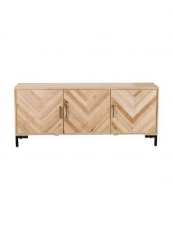 Westwing Collection Sideboard Leif mit T&uuml;ren aus massivem Eschenholz, B 177 x H 75 cm -Esszimmer Verkäufe Sideboard Leif mit Turen aus massivem Eschenholz 3