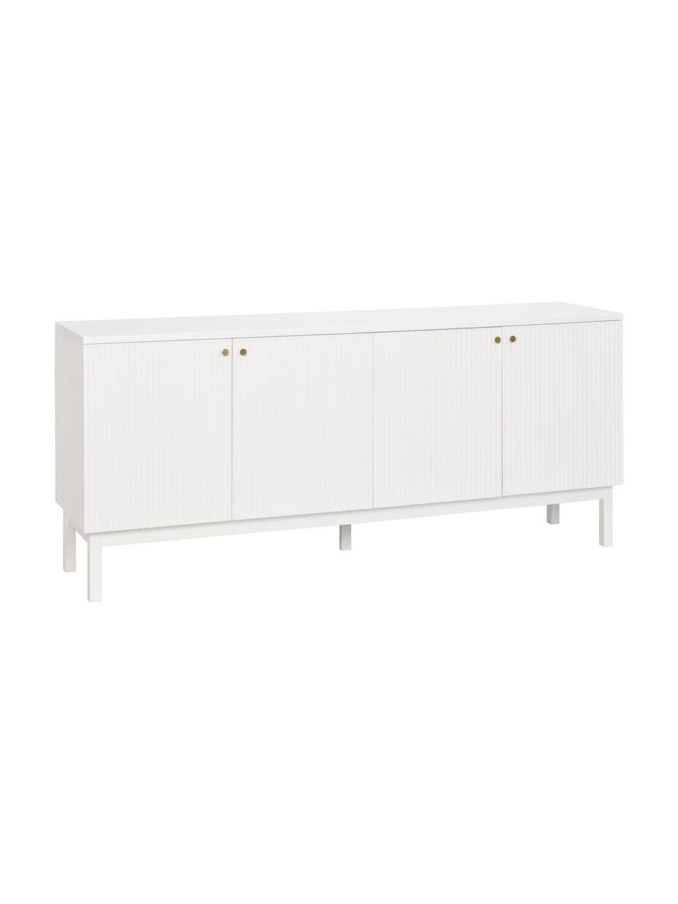 Rowico Sideboard Lewiston mit geriffelter Front in Weiß, B 161 x H 70 cm 3 Rowico Sideboard Lewiston mit geriffelter Front in Weiß, B 161 x H 70 cm