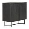 Westwing Collection Sideboard Luca aus Massivholz in Schwarz, B 90 x H 83 cm