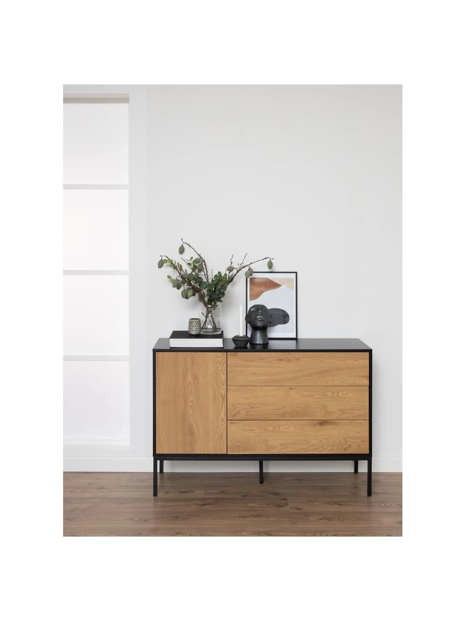 Sideboard Seaford aus Holz und Metall, B 120 x H 82 cm 4 Sideboard Seaford aus Holz und Metall, B 120 x H 82 cm – Bild 2