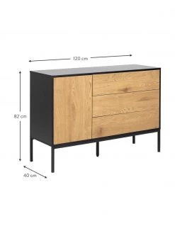 Sideboard Seaford aus Holz und Metall, B 120 x H 82 cm 10 Sideboard Seaford aus Holz und Metall, B 120 x H 82 cm -Esszimmer Verkäufe Sideboard Seaford aus Holz und Metall 2