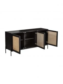 Westwing Collection Sideboard Vienna mit Wiener Geflecht in Schwarz, B 165 x H 78 cm 12 Westwing Collection Sideboard Vienna mit Wiener Geflecht in Schwarz, B 165 x H 78 cm -Esszimmer Verkäufe Sideboard Vienna mit Wiener Geflecht in Schwarz 4