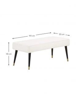 Westwing Collection Sitzbank Beverly, B 110 x H 46 cm -Esszimmer Verkäufe Sitzbank Beverly 2