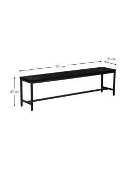 Westwing Collection Sitzbank Raw aus massivem Mangoholz, B 170 x H 47 cmNur noch wenige verfügbar -Esszimmer Verkäufe Sitzbank Raw aus massivem Mangoholz 2