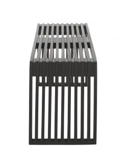 Sitzbank Rib in Schwarz aus Massivholz, B 104 x H 43 cm -Esszimmer Verkäufe Sitzbank Rib in Schwarz aus Massivholz 5