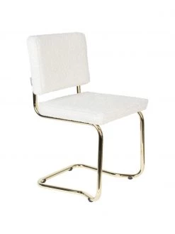 Zuiver Teddy-Freischwinger Kink in Weiß, B 48 x T 48 cm