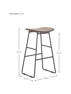 Thekenhocker Tangle aus Teakholz und Metall, B 40 x H 65 cm 10 Thekenhocker Tangle aus Teakholz und Metall, B 40 x H 65 cm -Esszimmer Verkäufe Thekenhocker Tangle aus Teakholz und Metall 2