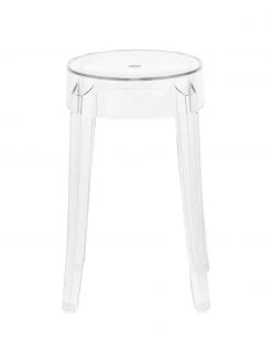 Kartell Transparenter Hocker Charles Ghost, Ø 39 x H 46 cm -Esszimmer Verkäufe Transparenter Hocker Charles Ghost 3