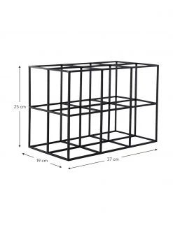 Jotex Weinregal Vinnie in Schwarz f&uuml;r 6 Flaschen, B 37 x H 25 cm -Esszimmer Verkäufe Weinregal Vinnie in Schwarz fur 6 Flaschen 2