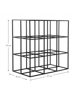 Jotex Weinregal Vinnie in Schwarz f&uuml;r 9 Flaschen, B 37 x H 37 cmNur noch 1 Artikel verfügbar -Esszimmer Verkäufe Weinregal Vinnie in Schwarz fur 9 Flaschen 2
