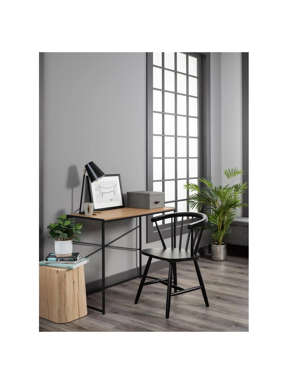 Westwing Collection Windsor-Holzstühle Megan in Schwarz, 2 Stück, B 53 x T 52 cm 4 Westwing Collection Windsor-Holzstühle Megan in Schwarz, 2 Stück, B 53 x T 52 cm – Bild 2