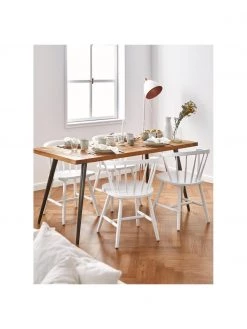 Westwing Collection Windsor-Holzst&uuml;hle Megan in Wei&szlig;, 2 St&uuml;ck, B 53 x T 52 cm -Esszimmer Verkäufe Windsor Holzstuhle Megan in Weiss 2 Stuck 2