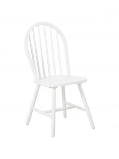 Westwing Collection Windsor-Holzstühle Megan in Weiß, 2 Stück, B 46 x T 51 cm